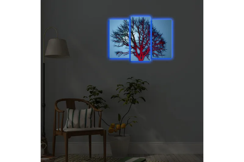 Koristeellinen Led Valaistu Canvas Taulu (3 kpl) - Sisustustuotteet - Taulu & taide - Canvas-taulu