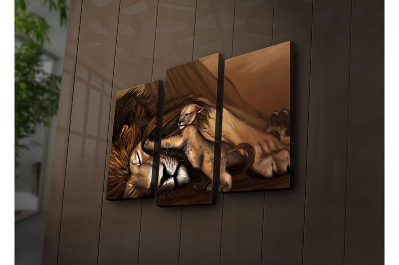 Koristeellinen Led Valaistu Canvas Taulu (3 kpl) - Sisustustuotteet - Taulu & taide - Canvas-taulu