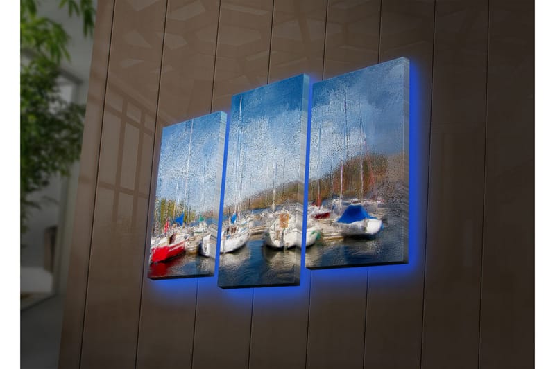 Koristeellinen Led Valaistu Canvas Taulu (3 kpl) - Sisustustuotteet - Taulu & taide - Canvas-taulu