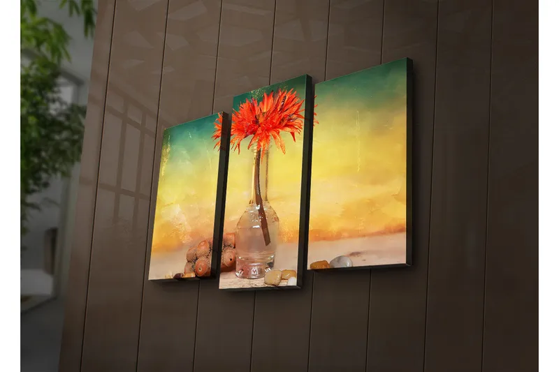 Koristeellinen Led Valaistu Canvas Taulu (3 kpl) - Sisustustuotteet - Taulu & taide - Canvas-taulu