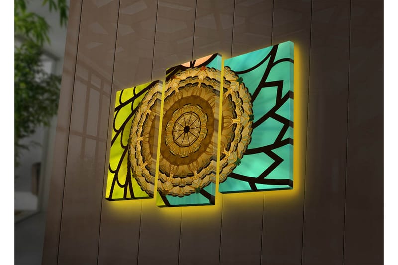 Koristeellinen Led Valaistu Canvas Taulu (3 kpl) - Sisustustuotteet - Taulu & taide - Canvas-taulu