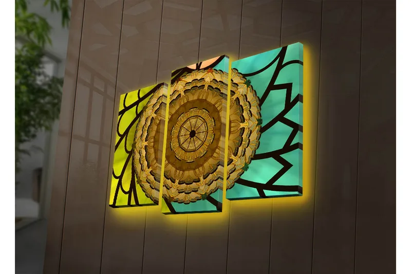 Koristeellinen Led Valaistu Canvas Taulu (3 kpl) - Sisustustuotteet - Taulu & taide - Canvas-taulu