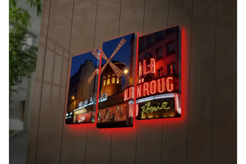 Koristeellinen Led Valaistu Canvas Taulu (3 kpl) - Sisustustuotteet - Taulu & taide - Canvas-taulu