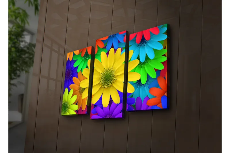 Koristeellinen Led Valaistu Canvas Taulu (3 kpl) - Sisustustuotteet - Taulu & taide - Canvas-taulu