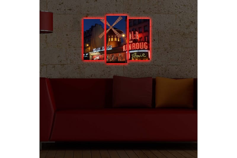 Koristeellinen Led Valaistu Canvas Taulu (3 kpl) - Sisustustuotteet - Taulu & taide - Canvas-taulu