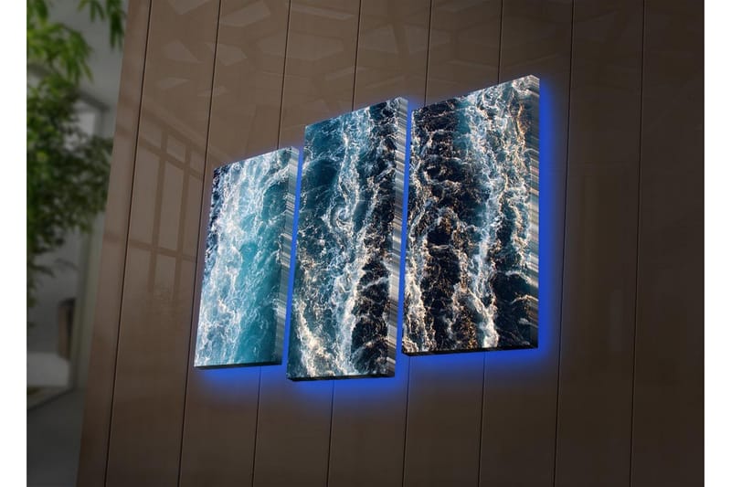 Koristeellinen Led Valaistu Canvas Taulu (3 kpl) - Sisustustuotteet - Taulu & taide - Canvas-taulu