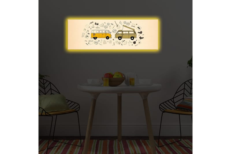 Koristeellinen Led valaistu Canvas Taulu - Sisustustuotteet - Taulu & taide - Canvas-taulu