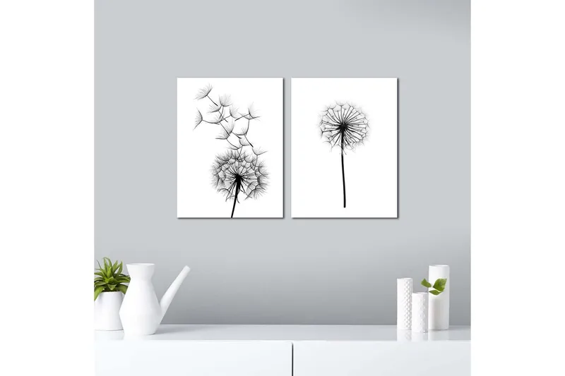 Koristeellinen MDF Maalaus (2 kpl) - Sisustustuotteet - Taulu & taide - Canvas-taulu