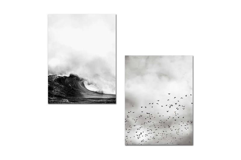 Koristeellinen MDF Maalaus (2 kpl) - Sisustustuotteet - Taulu & taide - Canvas-taulu