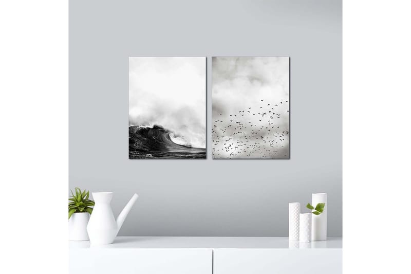 Koristeellinen MDF Maalaus (2 kpl) - Sisustustuotteet - Taulu & taide - Canvas-taulu