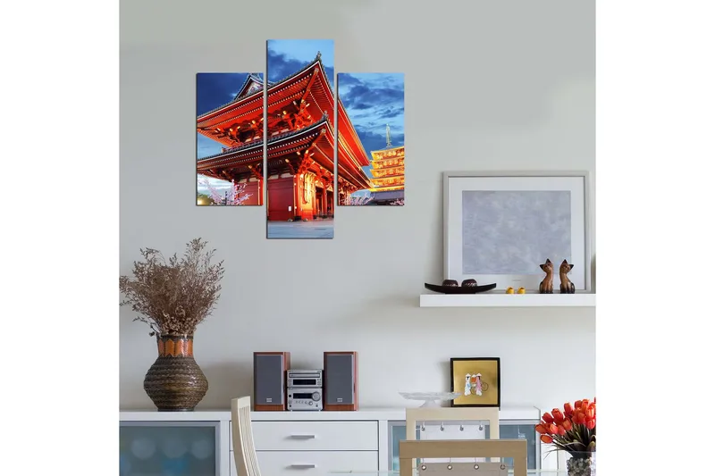 Koristeellinen MDF Maalaus (3 kpl) - Sisustustuotteet - Taulu & taide - Canvas-taulu