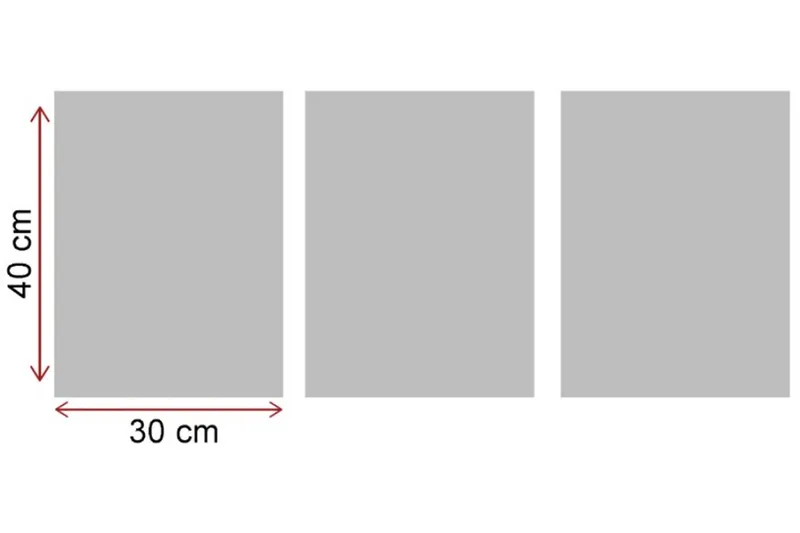 Koristeellinen MDF Maalaus (3 kpl) - Sisustustuotteet - Taulu & taide - Canvas-taulu