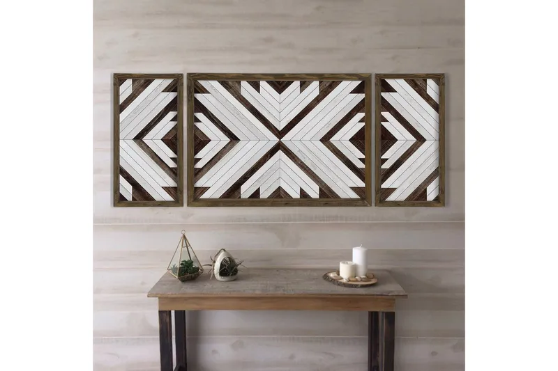 Koristeellinen MDF Maalaus (3 kpl) - Sisustustuotteet - Taulu & taide - Canvas-taulu