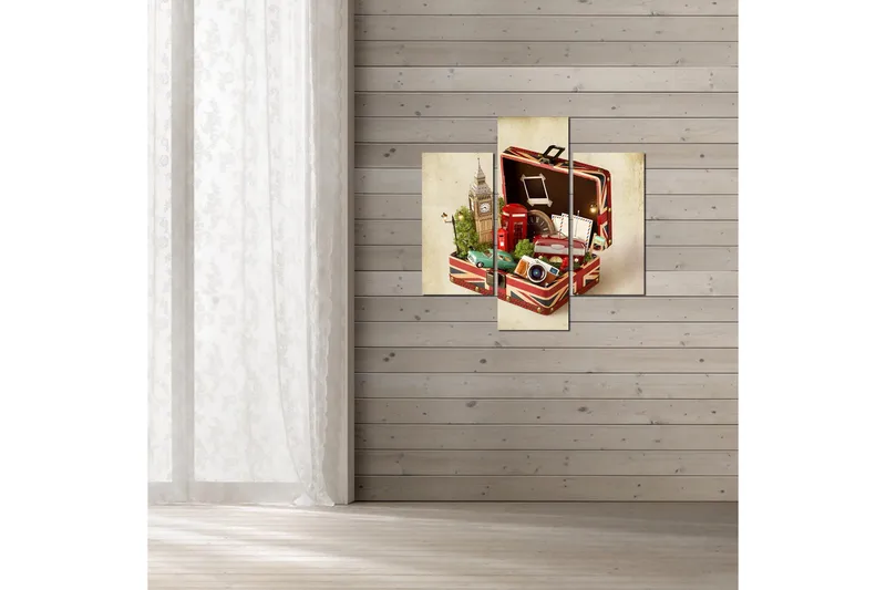 Koristeellinen MDF Maalaus (3 kpl) - Sisustustuotteet - Taulu & taide - Canvas-taulu