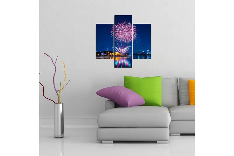 Koristeellinen MDF Maalaus (3 kpl) - Sisustustuotteet - Taulu & taide - Canvas-taulu