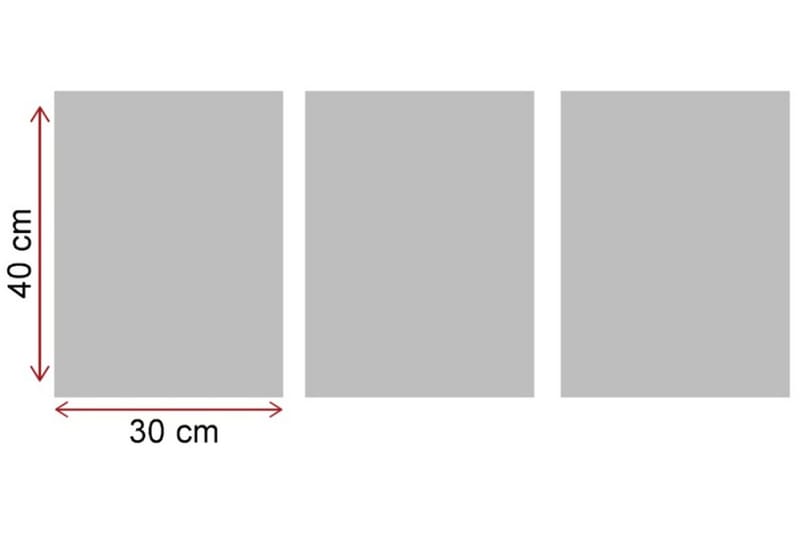 Koristeellinen MDF Maalaus (3 kpl) - Sisustustuotteet - Taulu & taide - Canvas-taulu