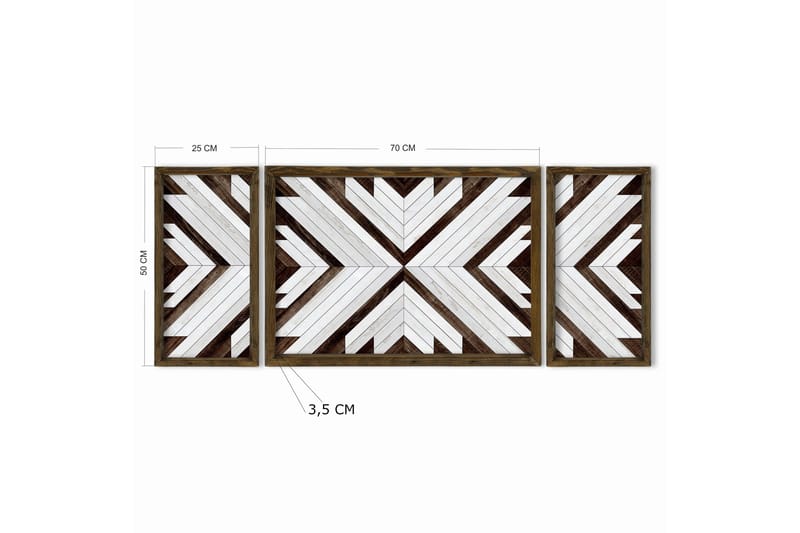 Koristeellinen MDF Maalaus (3 kpl) - Sisustustuotteet - Taulu & taide - Canvas-taulu