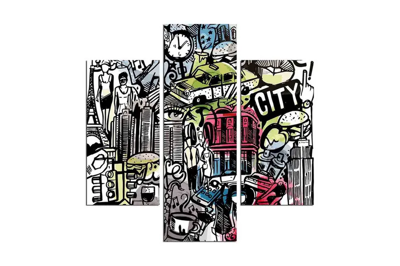 Koristeellinen MDF Maalaus (3 kpl), undefined