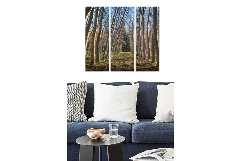 Koristeellinen MDF-maalaus 3-os 20x50 cm - Monivärinen - Sisustustuotteet - Taulu & taide - Canvas-taulu