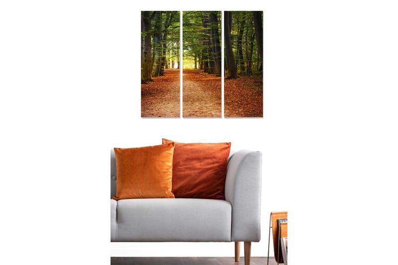 Koristeellinen MDF-maalaus 3-os 20x50 cm - Monivärinen - Sisustustuotteet - Taulu & taide - Canvas-taulu