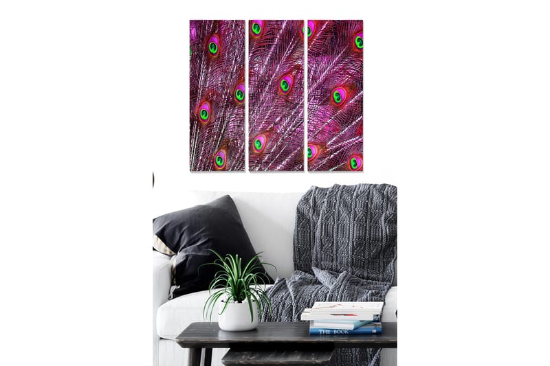 Koristeellinen MDF-maalaus 3-os 20x50 cm - Monivärinen - Sisustustuotteet - Taulu & taide - Canvas-taulu