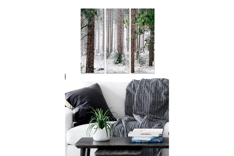 Koristeellinen MDF-maalaus 3-os 20x50 cm - Monivärinen - Sisustustuotteet - Taulu & taide - Canvas-taulu