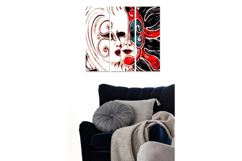 Koristeellinen MDF-maalaus 3-os 20x50 cm - Monivärinen - Sisustustuotteet - Taulu & taide - Canvas-taulu