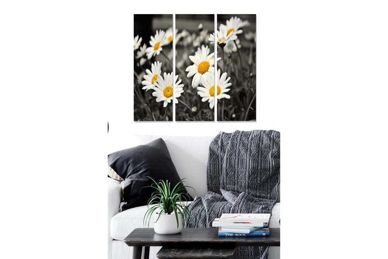 Koristeellinen MDF-maalaus 3-os 20x50 cm - Monivärinen - Sisustustuotteet - Taulu & taide - Canvas-taulu