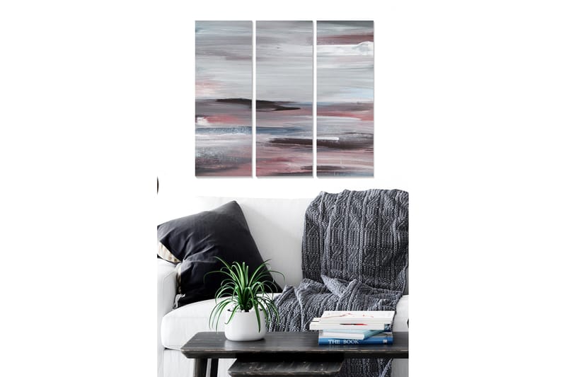 Koristeellinen MDF-maalaus 3-os 20x50 cm - Monivärinen - Sisustustuotteet - Taulu & taide - Canvas-taulu