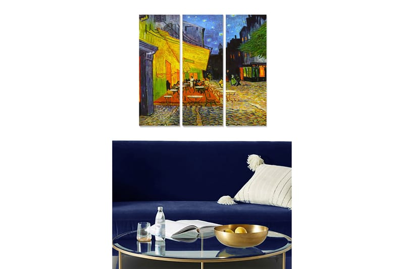 Koristeellinen MDF-maalaus 3-os 20x50 cm - Monivärinen - Sisustustuotteet - Taulu & taide - Canvas-taulu
