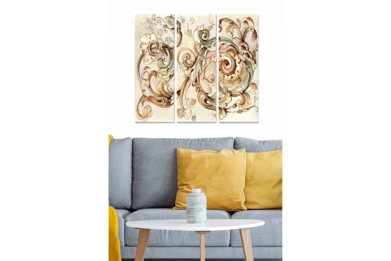 Koristeellinen MDF-maalaus 3-os 20x50 cm - Monivärinen - Sisustustuotteet - Taulu & taide - Canvas-taulu
