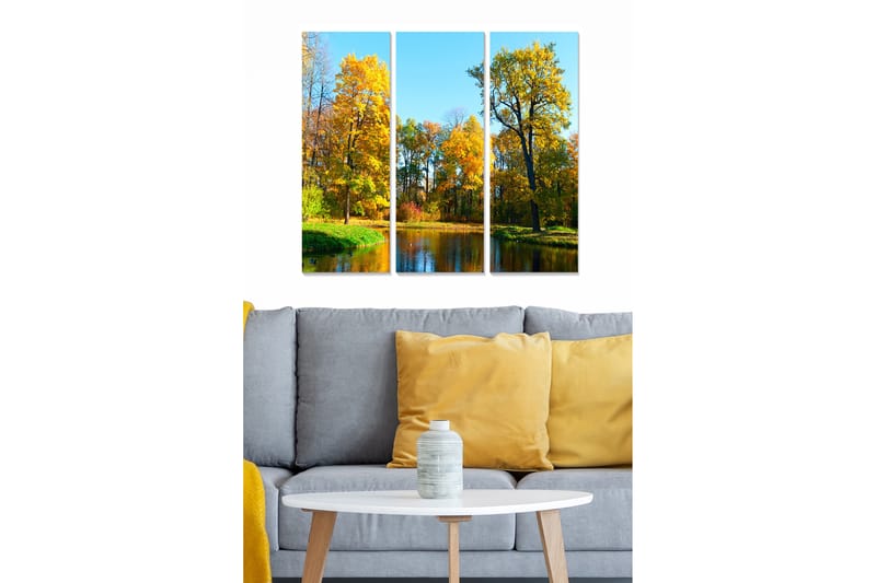 Koristeellinen MDF-maalaus 3-os 20x50 cm - Monivärinen - Sisustustuotteet - Taulu & taide - Canvas-taulu