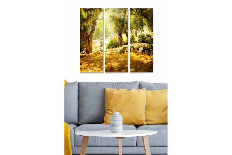 Koristeellinen MDF-maalaus 3-os 20x50 cm - Monivärinen - Sisustustuotteet - Taulu & taide - Canvas-taulu