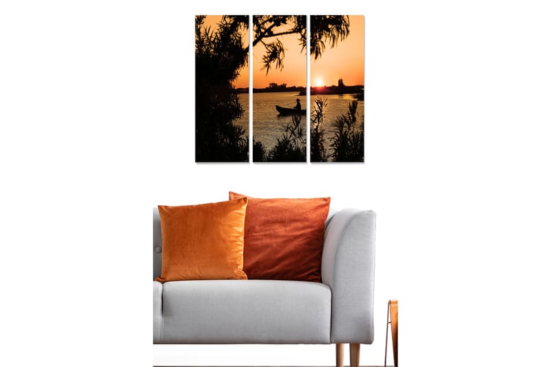 Koristeellinen MDF-maalaus 3-os 20x50 cm - Monivärinen - Sisustustuotteet - Taulu & taide - Canvas-taulu
