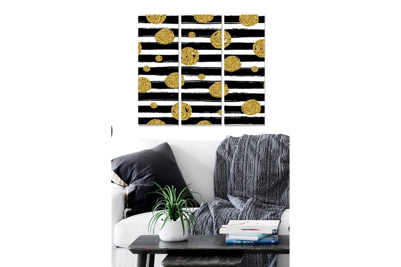 Koristeellinen MDF-maalaus 3-os 20x50 cm - Monivärinen - Sisustustuotteet - Taulu & taide - Canvas-taulu