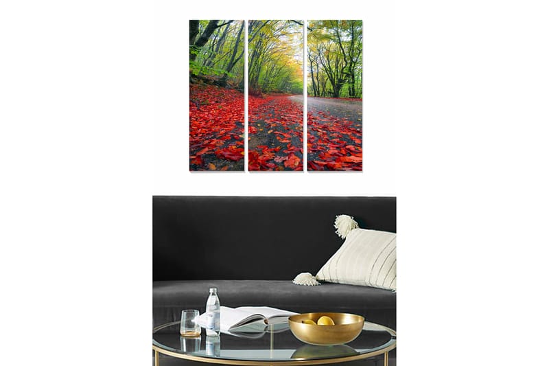 Koristeellinen MDF-maalaus 3-os 20x50 cm - Monivärinen - Sisustustuotteet - Taulu & taide - Canvas-taulu