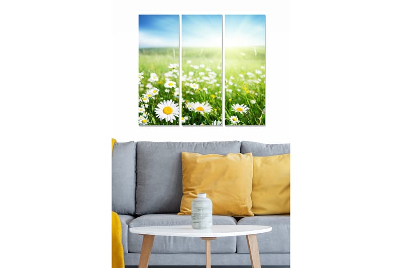 Koristeellinen MDF-maalaus 3-os 20x50 cm - Monivärinen - Sisustustuotteet - Taulu & taide - Canvas-taulu