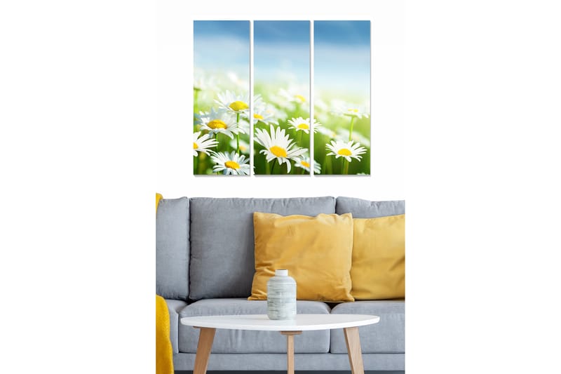 Koristeellinen MDF-maalaus 3-os 20x50 cm - Monivärinen - Sisustustuotteet - Taulu & taide - Canvas-taulu