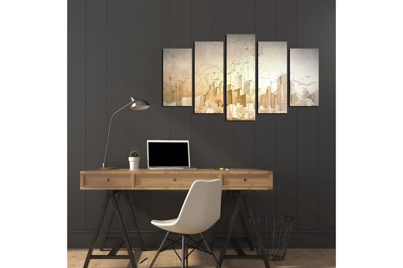 Koristeellinen MDF Maalaus (5 kpl) - Sisustustuotteet - Taulu & taide - Canvas-taulu