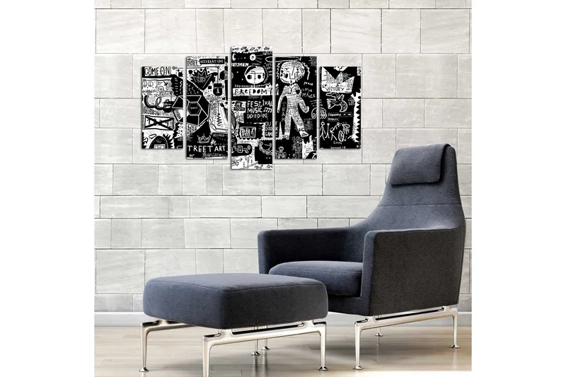 Koristeellinen MDF Maalaus (5 kpl) - Sisustustuotteet - Taulu & taide - Canvas-taulu