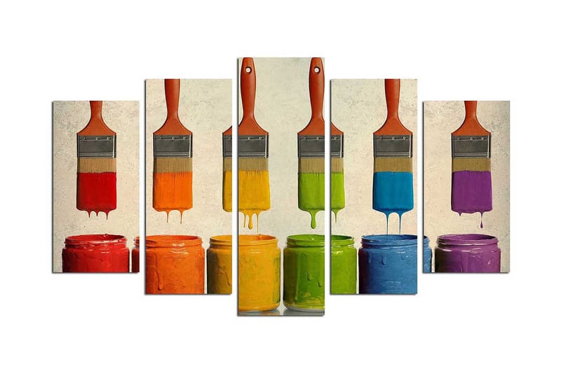 Koristeellinen MDF Maalaus (5 kpl) - Sisustustuotteet - Taulu & taide - Canvas-taulu