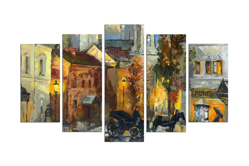 Koristeellinen MDF Maalaus (5 kpl) - Sisustustuotteet - Taulu & taide - Canvas-taulu