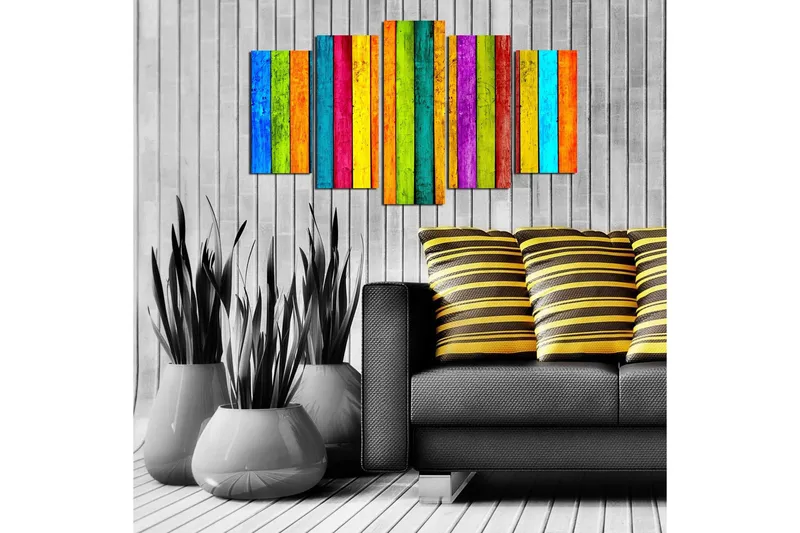 Koristeellinen MDF Maalaus (5 kpl) - Sisustustuotteet - Taulu & taide - Canvas-taulu