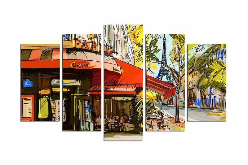 Koristeellinen MDF Maalaus (5 kpl) - Sisustustuotteet - Taulu & taide - Canvas-taulu