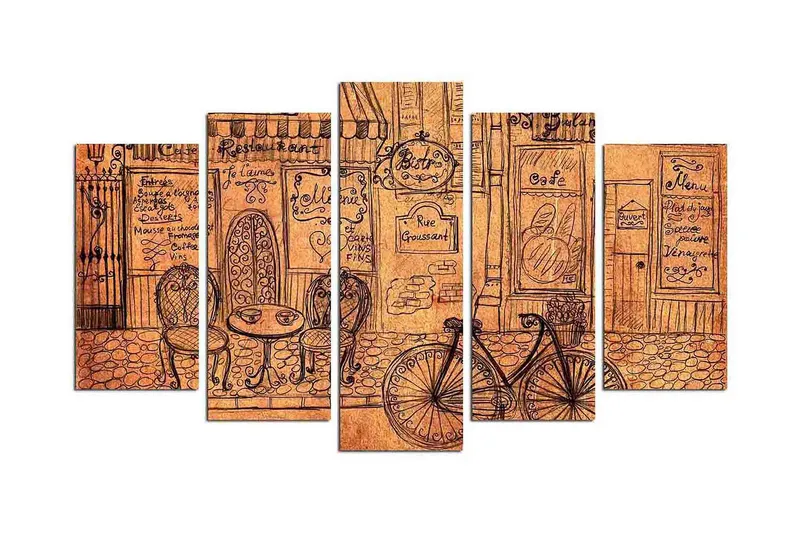 Koristeellinen MDF Maalaus (5 kpl) - Sisustustuotteet - Taulu & taide - Canvas-taulu