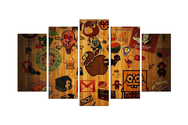 Koristeellinen MDF Maalaus (5 kpl), undefined