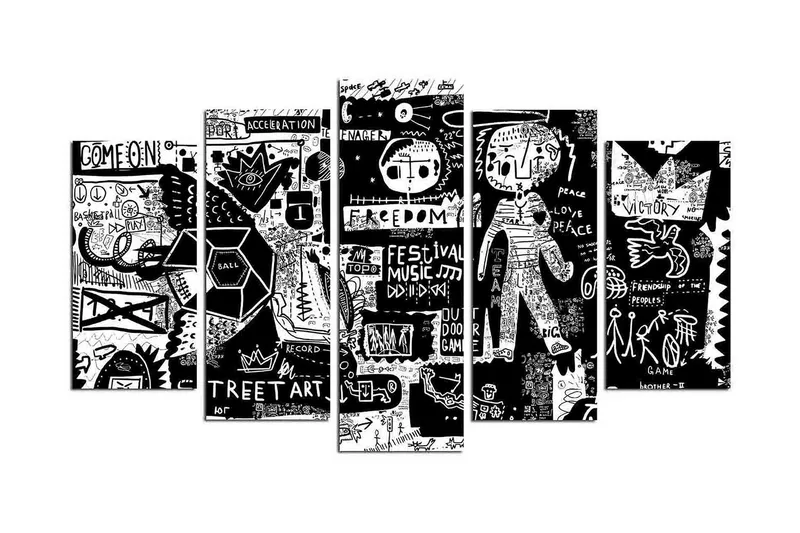 Koristeellinen MDF Maalaus (5 kpl) - Sisustustuotteet - Taulu & taide - Canvas-taulu