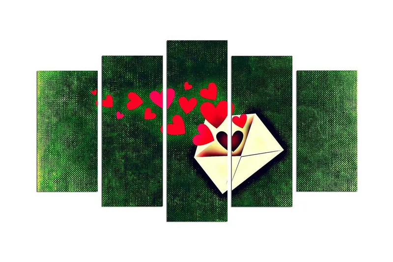 Koristeellinen MDF Maalaus (5 kpl) - Sisustustuotteet - Taulu & taide - Canvas-taulu