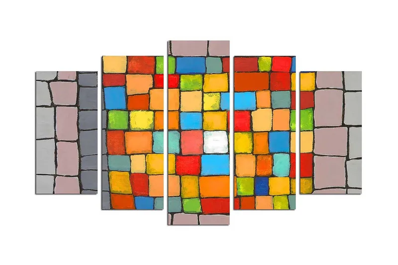 Koristeellinen MDF Maalaus (5 kpl) - Sisustustuotteet - Taulu & taide - Canvas-taulu