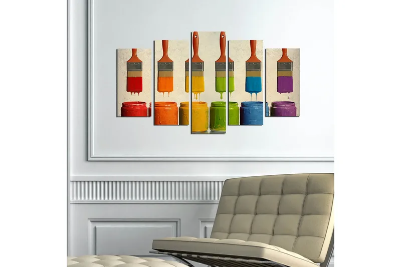 Koristeellinen MDF Maalaus (5 kpl) - Sisustustuotteet - Taulu & taide - Canvas-taulu